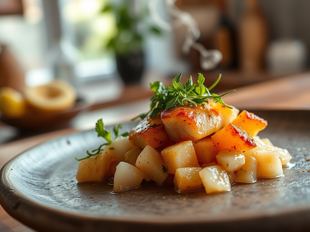 Ceviche de pescado cítrico