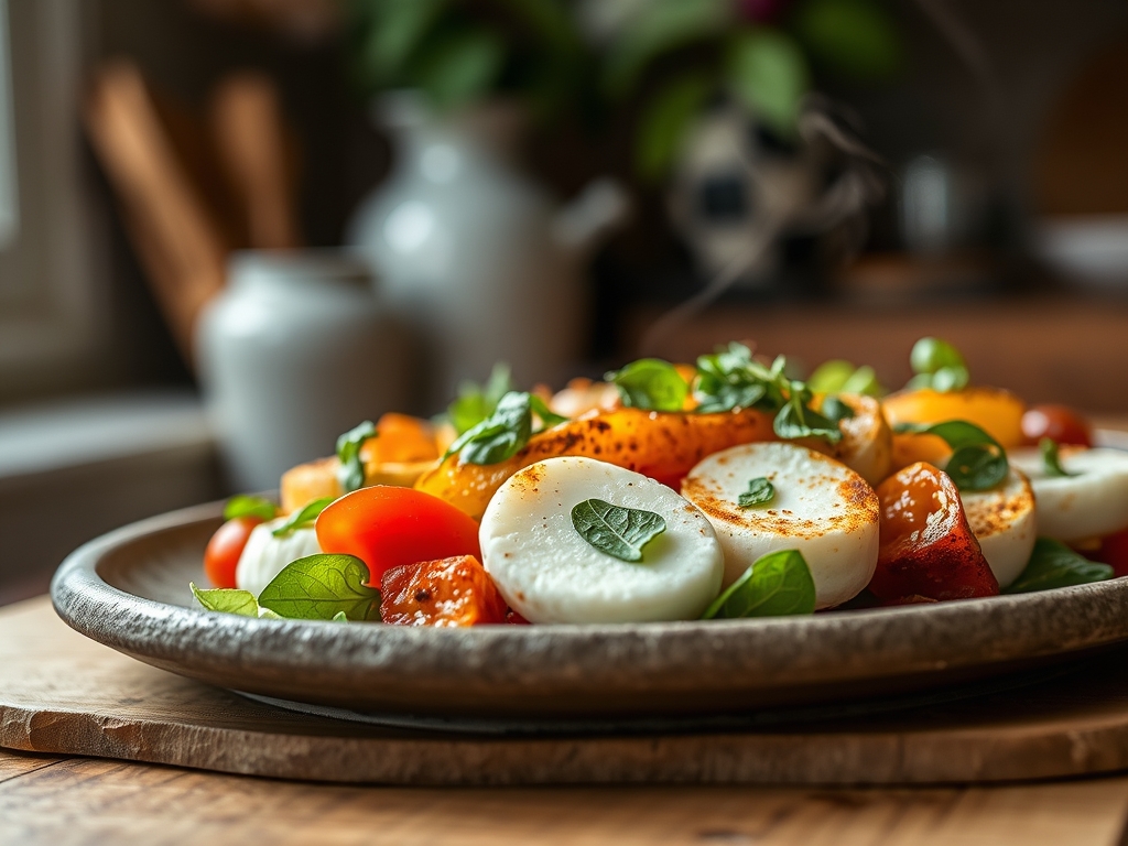 Ensalada Caprese de colores