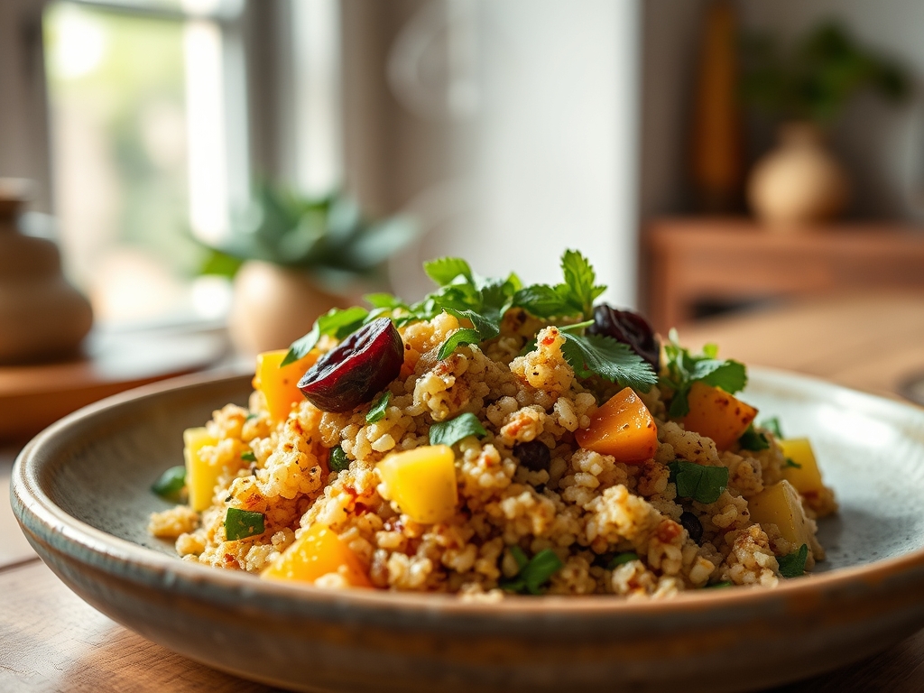 Ensalada de quinoa tropical