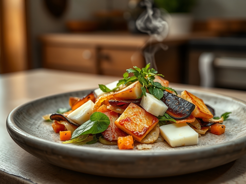 Ensalada de sandía y queso