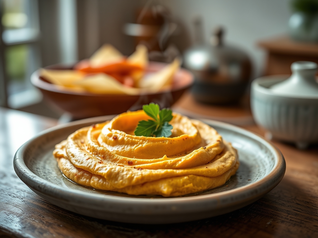 Hummus de pimiento asado