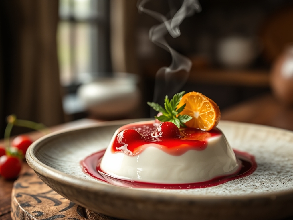 Panna cotta de frutos rojos