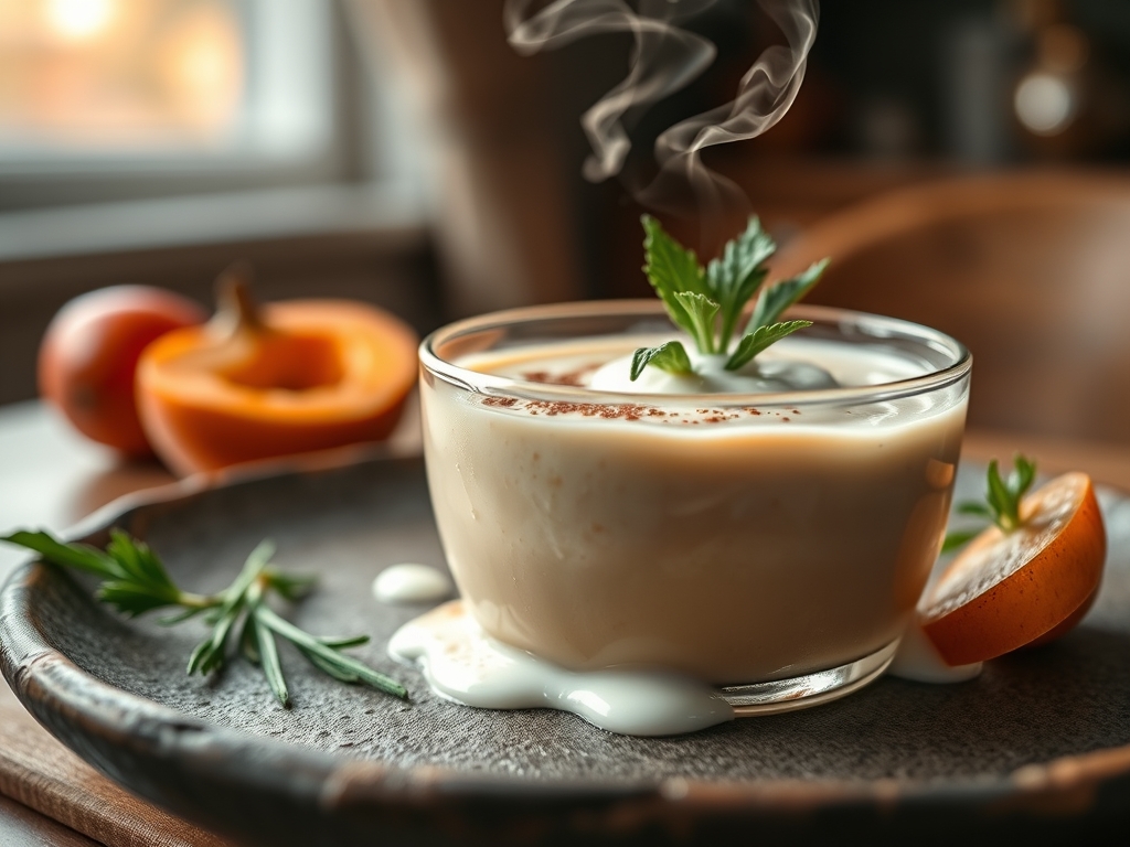 Smoothie de melocotón y yogur