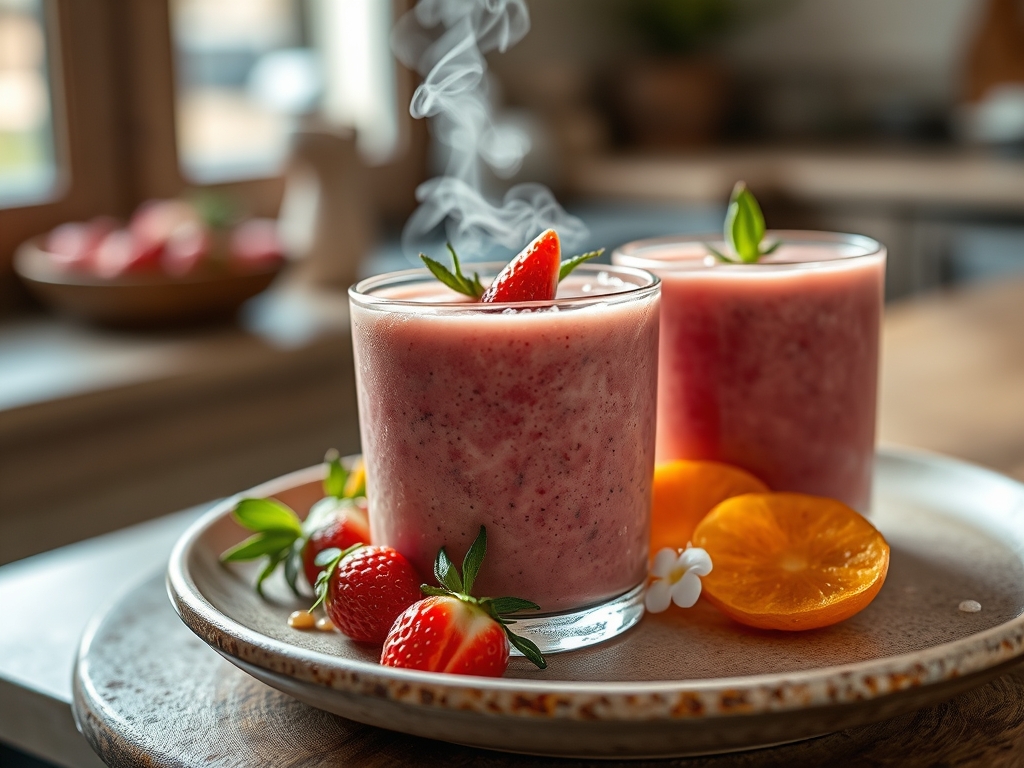 Smoothie de remolacha y fresa