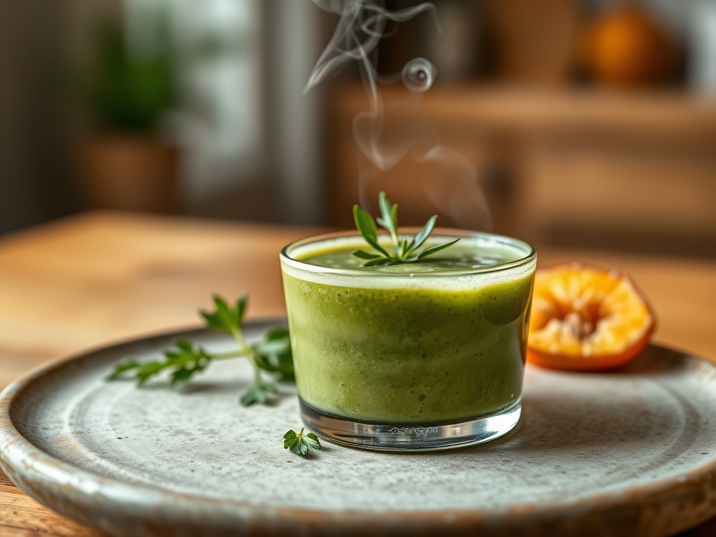 Smoothie verde refrescante