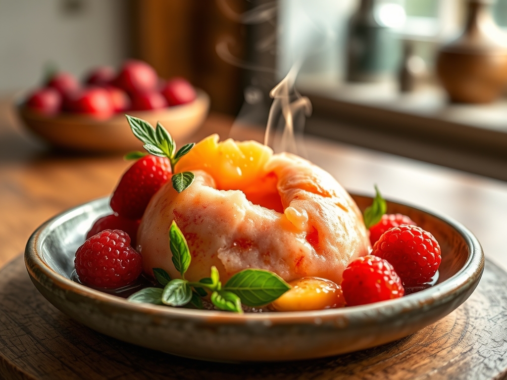 Sorbete de fresas naturales