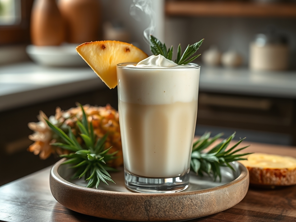 Piña colada frappé